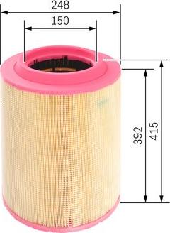 BOSCH F 026 400 075 — Filtr powietrza