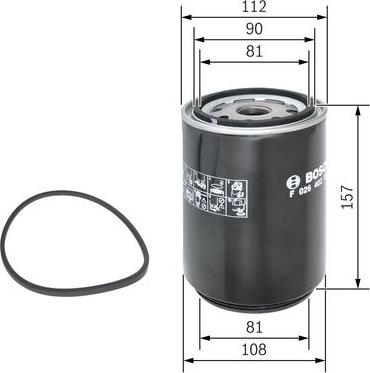 BOSCH F 026 402 025 — Filtr paliwa
