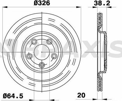 Blue Print ADJ134360 - TARCZA HAM. JAGUAR T. XJ 2.0-5.0 09-