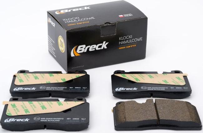 Breck 25643 00 551 00 — Zestaw klocków hamulcowych, hamulce tarczowe