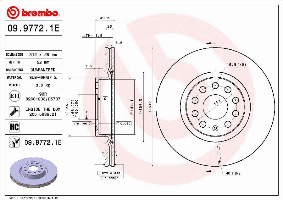 Brembo KT 08 054 — Zestaw do hamulców, hamulce tarczowe