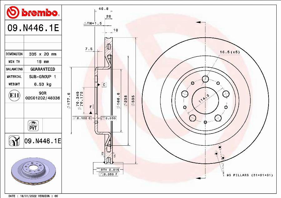 Brembo KT 08 004 - Zestaw hamulca tarczowego