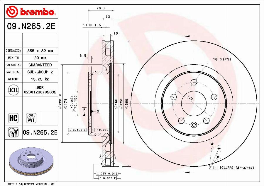 Brembo KT 08 021 - Zestaw hamulca tarczowego