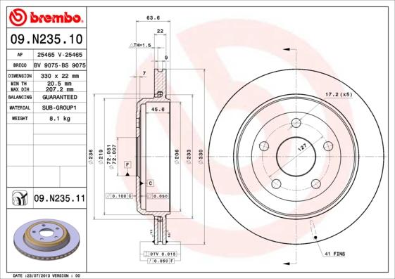 Blue Print ADA104366 - TARCZA HAM. JEEP T. GRAND CHEROKEE 3.6-5.7 V8 4X4 10-