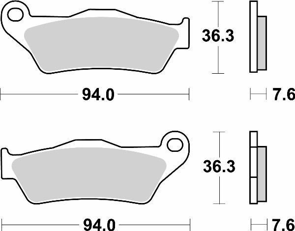 Brembo 07BB04SA — Zestaw klocków hamulcowych, hamulce tarczowe