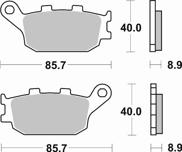 Brembo 07HO36SP — Zestaw klocków hamulcowych, hamulce tarczowe