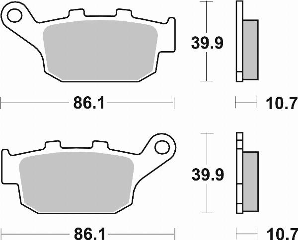 Brembo 07HO27SP — Zestaw klocków hamulcowych, hamulce tarczowe