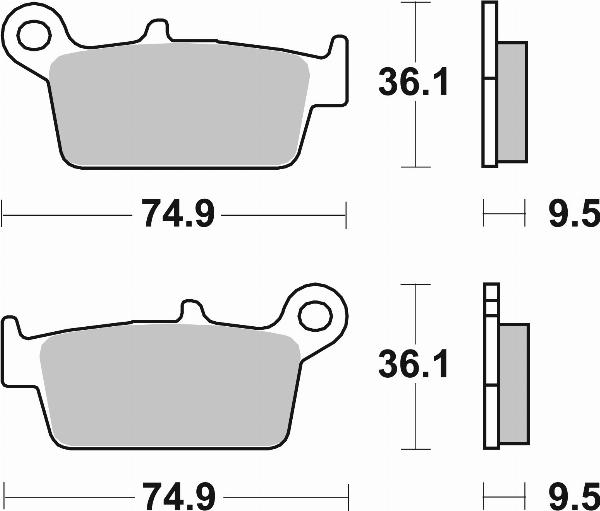 Brembo 07HO26TT — Zestaw klocków hamulcowych, hamulce tarczowe