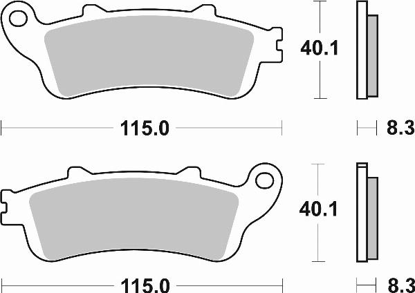 Brembo 07072XS — Zestaw klocków hamulcowych, hamulce tarczowe
