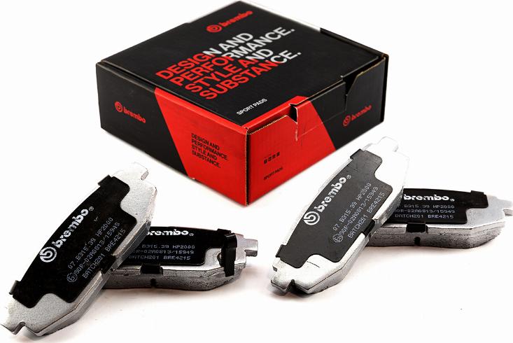 Brembo 07.B315.39 — Zestaw okładzin hamulcowych o wysokiej skuteczności