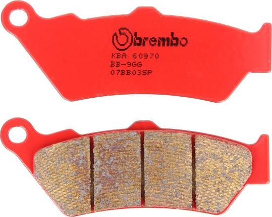Brembo 07BB03SP — Zestaw klocków hamulcowych, hamulce tarczowe