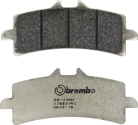 Brembo 07BB37RC — Zestaw klocków hamulcowych, hamulce tarczowe