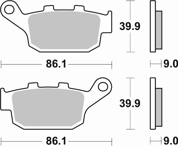 Brembo 07HO53CC — Zestaw klocków hamulcowych, hamulce tarczowe