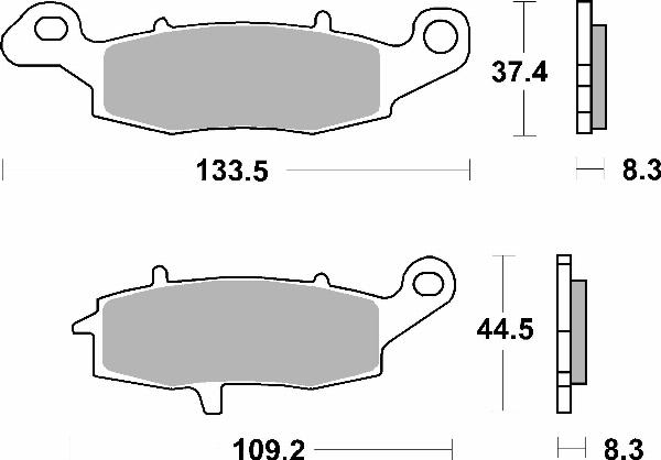 Brembo 07KA18SA — Zestaw klocków hamulcowych, hamulce tarczowe