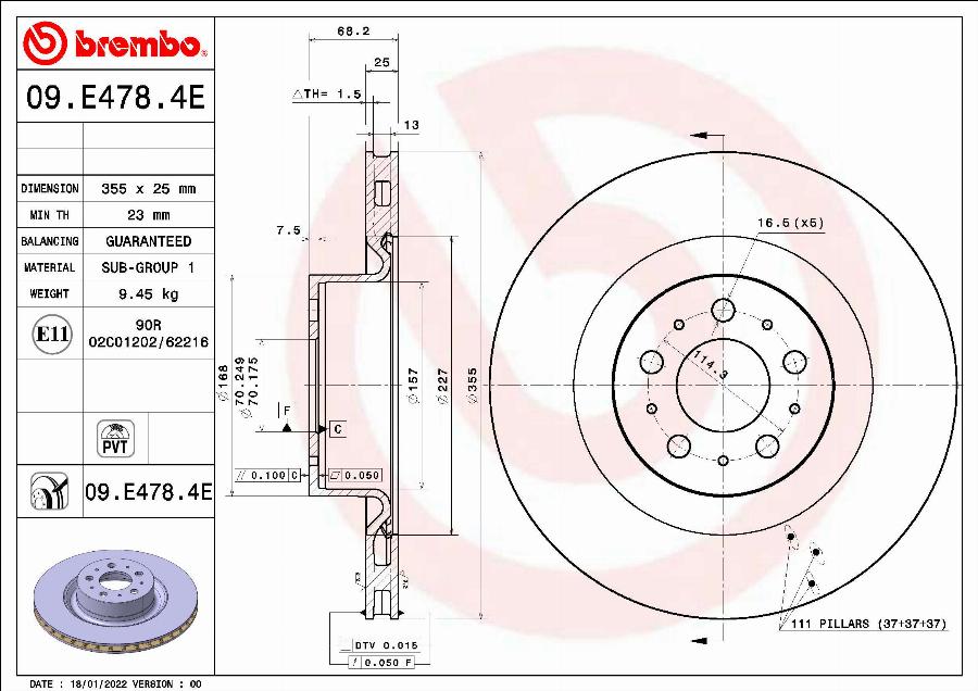 Brembo KT 08 042 — Zestaw do hamulców, hamulce tarczowe