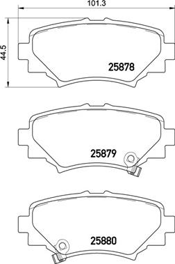 Brembo P 49 049 — Zestaw klocków hamulcowych, hamulce tarczowe