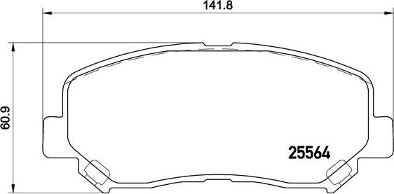 Brembo P 49 045 — Zestaw klocków hamulcowych, hamulce tarczowe