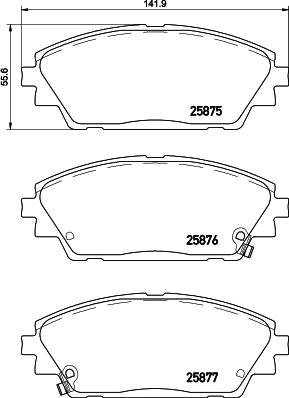 Brembo P 49 050 — Zestaw klocków hamulcowych, hamulce tarczowe
