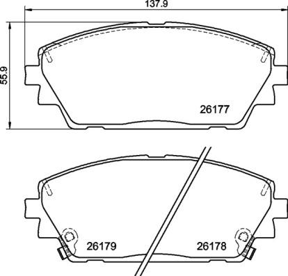 Brembo P 49 065 — Zestaw klocków hamulcowych, hamulce tarczowe