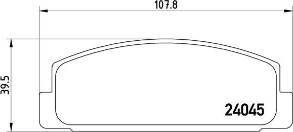 Brembo P 49 036 — Zestaw klocków hamulcowych, hamulce tarczowe