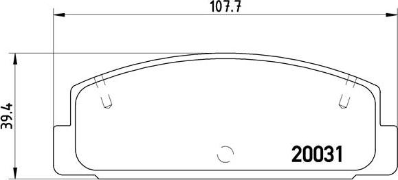 Brembo P 49 037 — Zestaw klocków hamulcowych, hamulce tarczowe