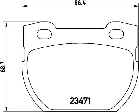 Brembo P 44 006 — Zestaw klocków hamulcowych, hamulce tarczowe