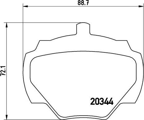 Brembo P 44 001 — Zestaw klocków hamulcowych, hamulce tarczowe
