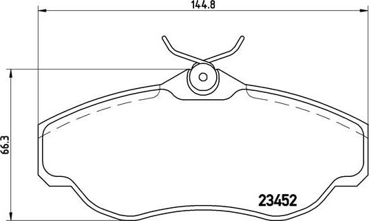 Brembo P 44 008 — Zestaw klocków hamulcowych, hamulce tarczowe