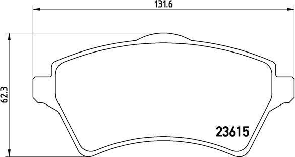 Brembo P 44 011 — Zestaw klocków hamulcowych, hamulce tarczowe