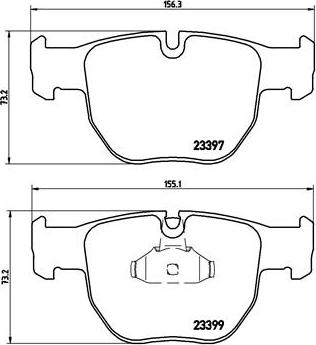 Brembo P 44 012 — Zestaw klocków hamulcowych, hamulce tarczowe