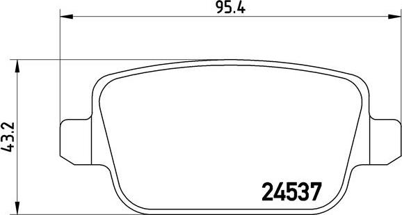 Brembo P 44 017 — Zestaw klocków hamulcowych, hamulce tarczowe
