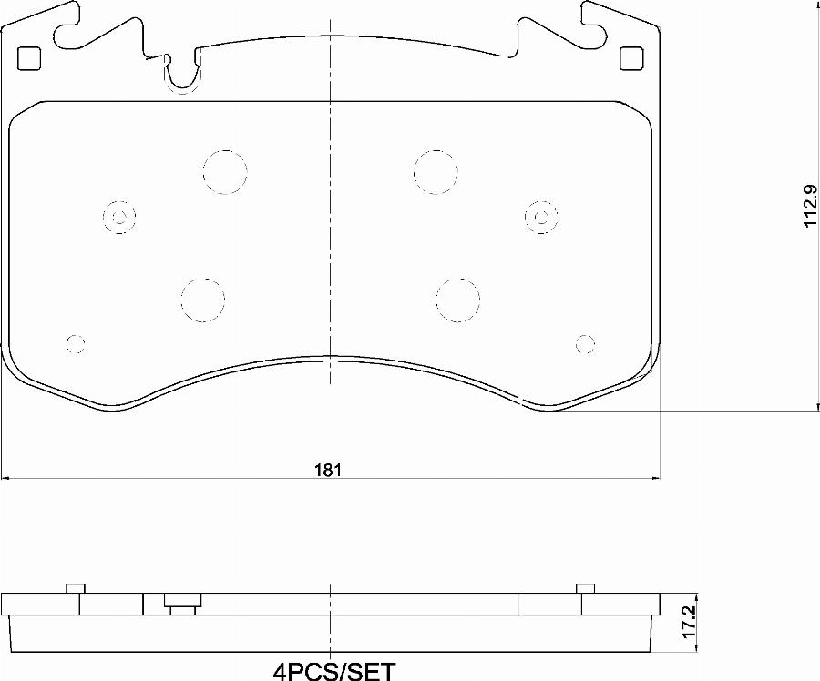 Brembo P 44 031 — Zestaw klocków hamulcowych, hamulce tarczowe