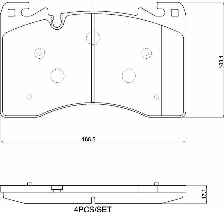 Brembo P 44 033 — Zestaw klocków hamulcowych, hamulce tarczowe