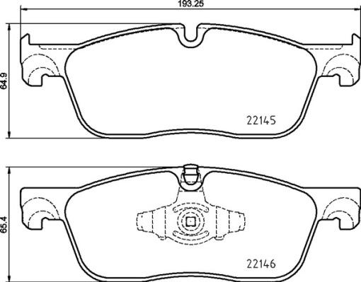 Brembo P 44 026 — Zestaw klocków hamulcowych, hamulce tarczowe
