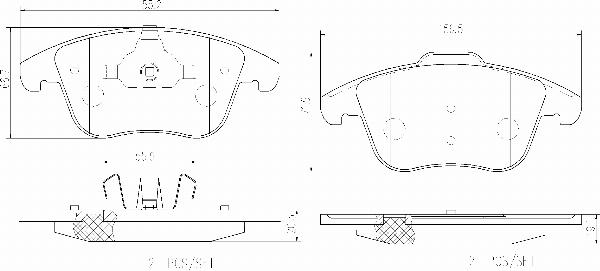 Brembo P44020NX — Zestaw klocków hamulcowych, hamulce tarczowe
