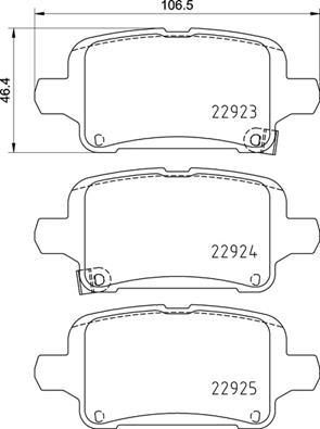 Brembo P 59 095 — Zestaw klocków hamulcowych, hamulce tarczowe
