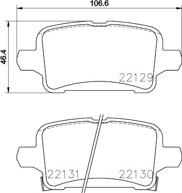 Brembo P 59 090 — Zestaw klocków hamulcowych, hamulce tarczowe