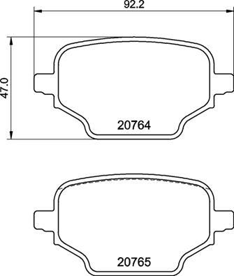 Brembo P 59 098 — Zestaw klocków hamulcowych, hamulce tarczowe