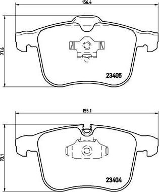 Brembo P 59 049 — Zestaw klocków hamulcowych, hamulce tarczowe