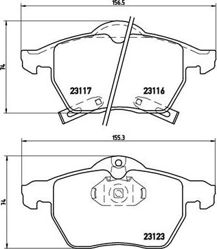 Brembo P 59 048 — Zestaw klocków hamulcowych, hamulce tarczowe