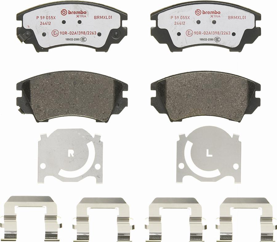 Brembo P 59 055X — Zestaw klocków hamulcowych, hamulce tarczowe
