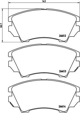 Brembo P 59 055 — Zestaw klocków hamulcowych, hamulce tarczowe
