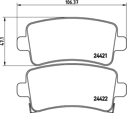 Brembo P 59 060 — Zestaw klocków hamulcowych, hamulce tarczowe