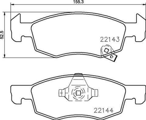 Brembo P 59 084 — Zestaw klocków hamulcowych, hamulce tarczowe