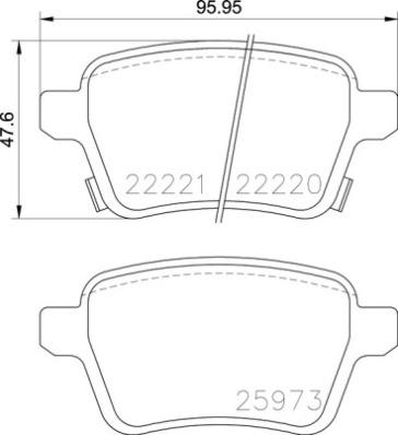 Brembo P 59 086 — Zestaw klocków hamulcowych, hamulce tarczowe