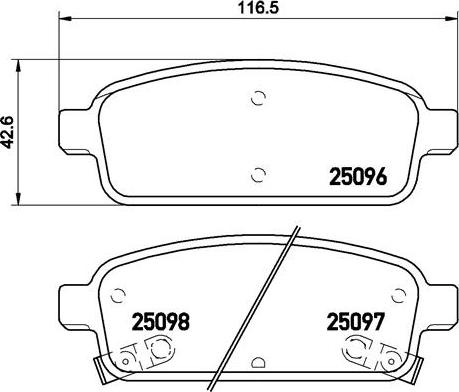 Brembo P 59 080 — Zestaw klocków hamulcowych, hamulce tarczowe