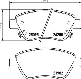Brembo P 59 081 — Zestaw klocków hamulcowych, hamulce tarczowe
