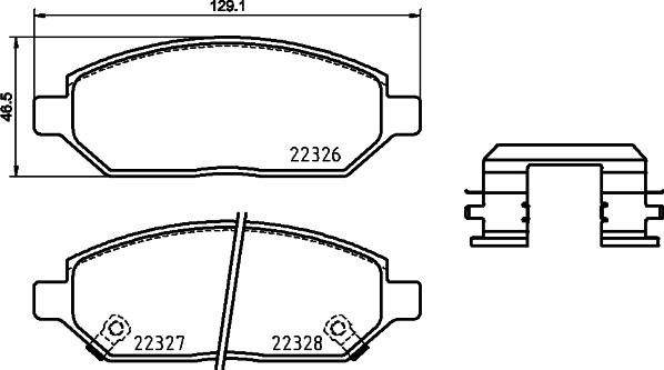 Brembo P 59 088 — Zestaw klocków hamulcowych, hamulce tarczowe
