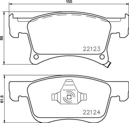 Brembo P 59 083 — Zestaw klocków hamulcowych, hamulce tarczowe