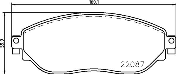 Brembo P 59 082 — Zestaw klocków hamulcowych, hamulce tarczowe